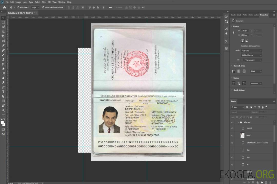 Passeport vietnamien template Passeport vietnamien template